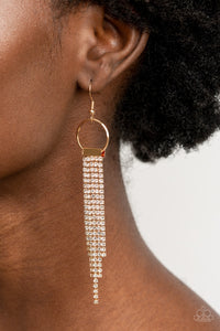 Tapered Twinkle - Gold Earrings - Paparazzi Accessories