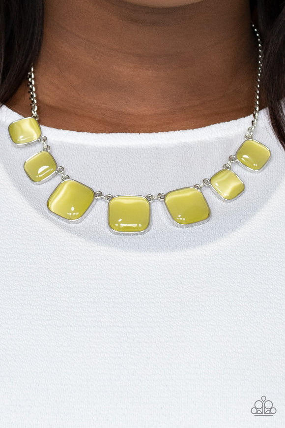 Aura Allure - Yellow Necklace - Paparazzi Accessories
