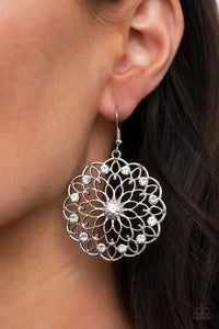 Posy Proposal - White Earrings - Paparazzi Accessories