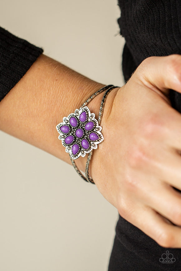 Happily Ever APPLIQUE - Purple Bracelet - Paparazzi Accessories