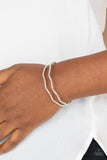 Delicate Dazzle - White Bracelet - Paparazzi Accessories