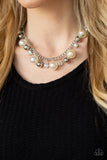 Galactic Gala - White Necklace - Paparazzi Accessories