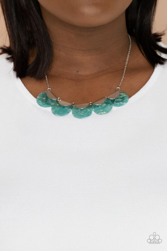 Mermaid Oasis - Blue Necklace - Paparazzi Accessories