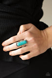 Ranch Relic - Blue Ring - Paparazzi Accessories