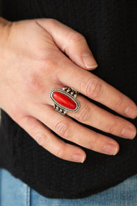 Home On The RANCH - Red Ring - Paparazzi Accessories