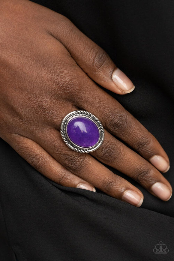 Stone Terrarium - Purple Ring - Paparazzi Accessories