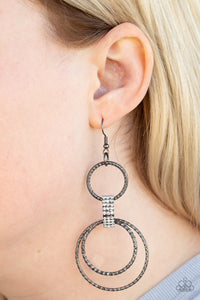 Getting Hitched - Black Earrings - Paparazzi Accessories