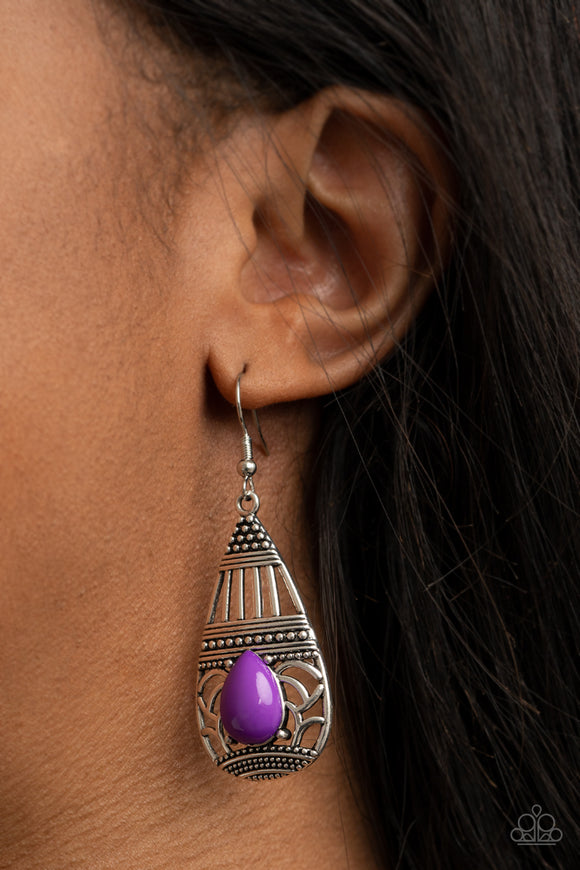 Eastern Essence - Purple Earrings - Paparazzi Accessories