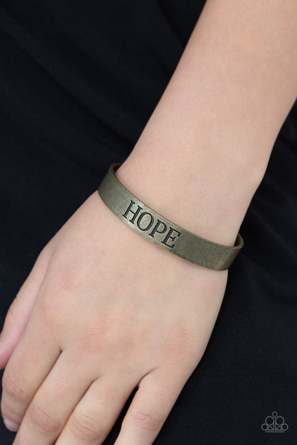 Hope Makes The World Go Round - Brass Bracelet - Paparazzi Accessories