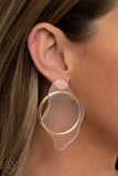 Clear The Way! - Gold Post Earrings - Paparazzi Accessories