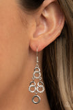 Luminously Linked - White Earrings - Paparazzi Accessories