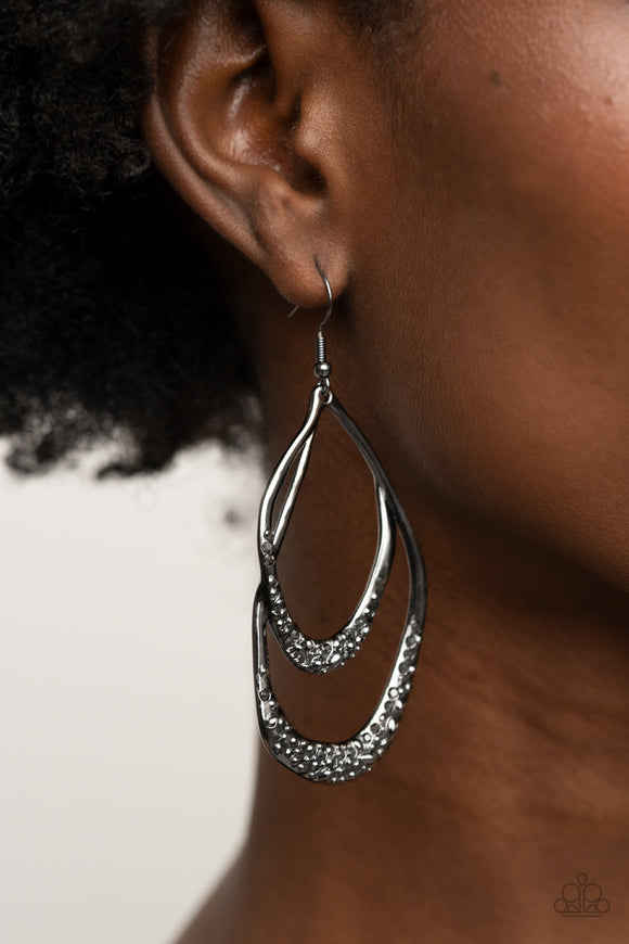 Beyond Your GLEAMS - Black Earrings - Paparazzi Accessories