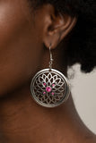 Mega Medallions - Pink Earrings - Paparazzi Accessories