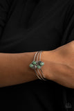 Eco Enthusiast - Green Bracelet - Paparazzi Accessories