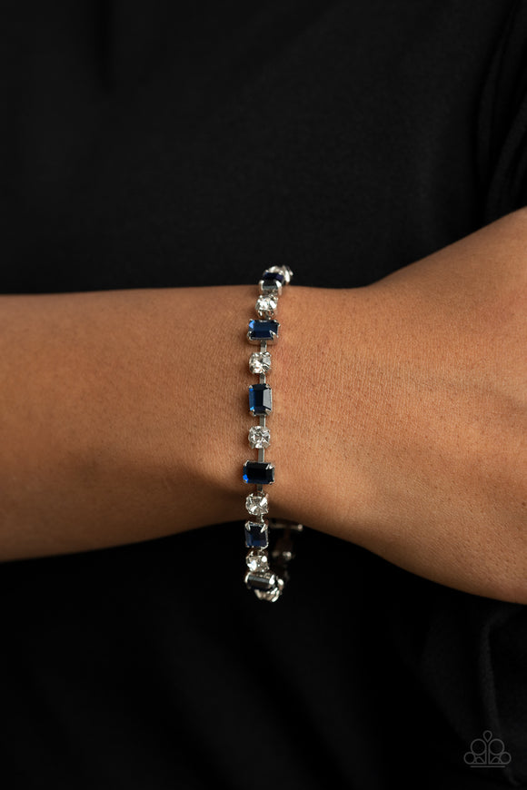 Out In Full FIERCE - Blue Bracelet - Paparazzi Accessories