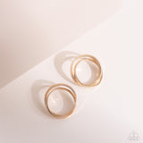 Always In The Loop - Gold Post Earrings - Paparazzi Accessories