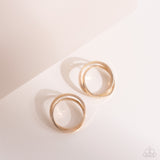 Always In The Loop - Gold Post Earrings - Paparazzi Accessories
