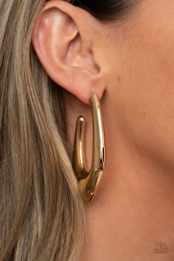 Find Your Anchor - Gold Earrings - Paparazzi Accessories