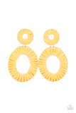 foxy-flamenco-yellow-post earrings-paparazzi-accessories