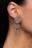 Ancient Antiquity - Copper Clip-On Earrings - Paparazzi Accessories