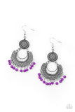 yes-i-cancun-purple-earrings-paparazzi-accessories