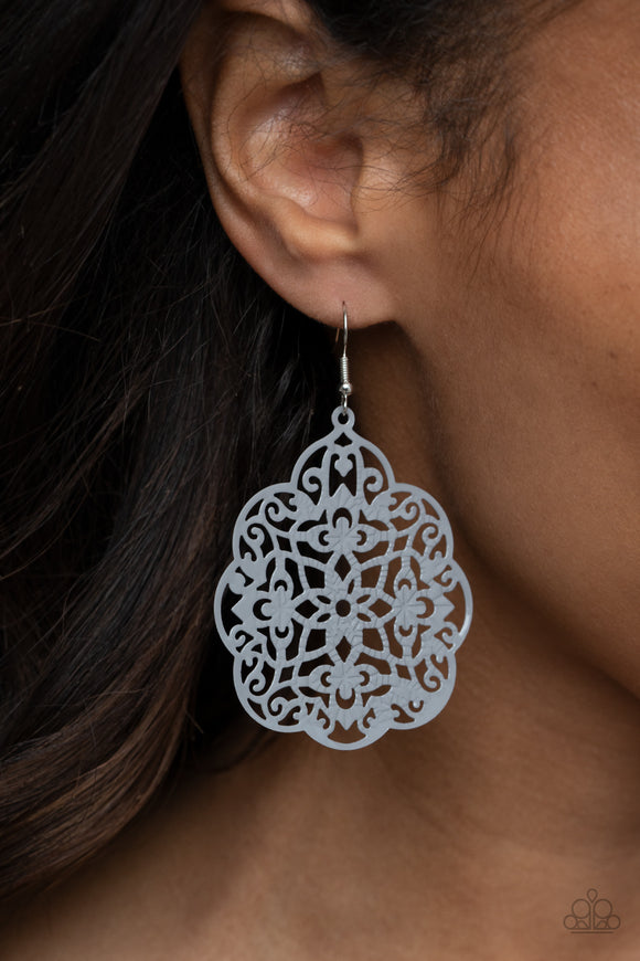 Mediterranean Eden - Silver Earrings - Paparazzi Accessories
