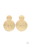 refined-relic-gold-post earrings-paparazzi-accessories