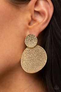Refined Relic - Gold Post Earrings - Paparazzi Accessories