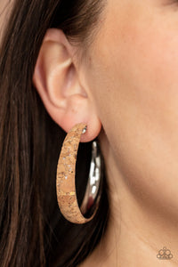A CORK In The Road - Silver Earrings - Paparazzi Accessories