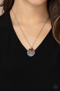 Simple Blessings - Red Necklace - Paparazzi Accessories