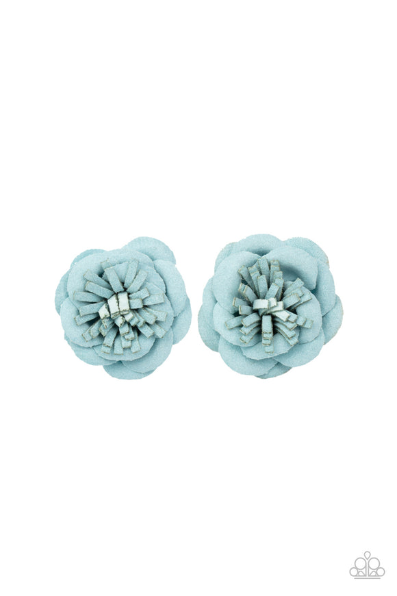 Rosy Posy - Blue Hair Clip - Paparazzi Accessories