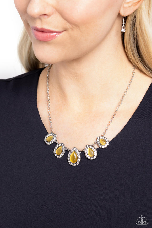 Everlasting Enchantment - Yellow Necklace - Paparazzi Accessories