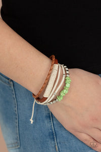 Keep At ROAM Temperature - Green Bracelet - Paparazzi Accessories
