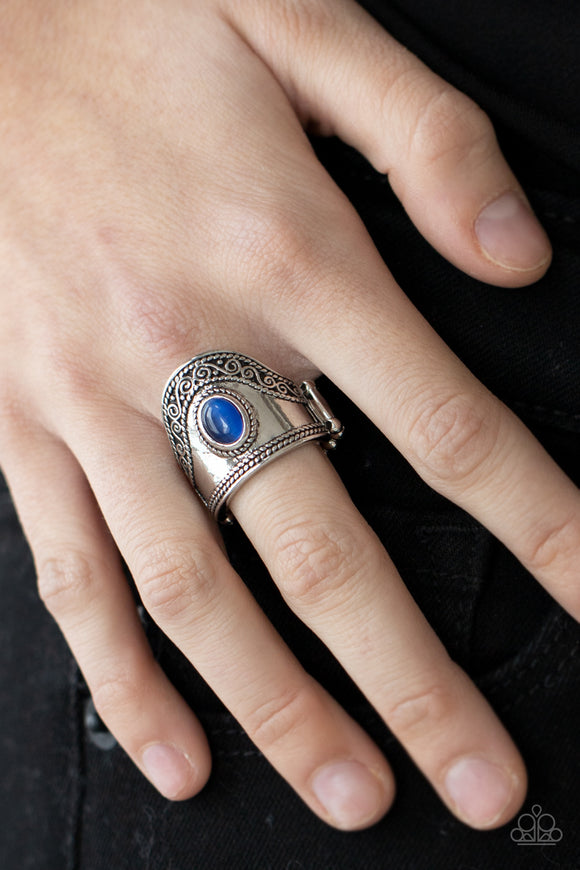 Dreamy Definition - Blue Ring - Paparazzi Accessories