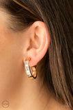 Ready, Steady, GLOW - Gold Clip-On Earrings - Paparazzi Accessories