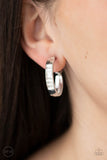 Ready, Steady, GLOW - White Clip-On Earrings - Paparazzi Accessories