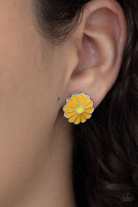 Budding Out - Orange Post Earrings - Paparazzi Accessories