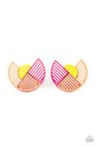 its-just-an-expression-pink-post earrings-paparazzi-accessories