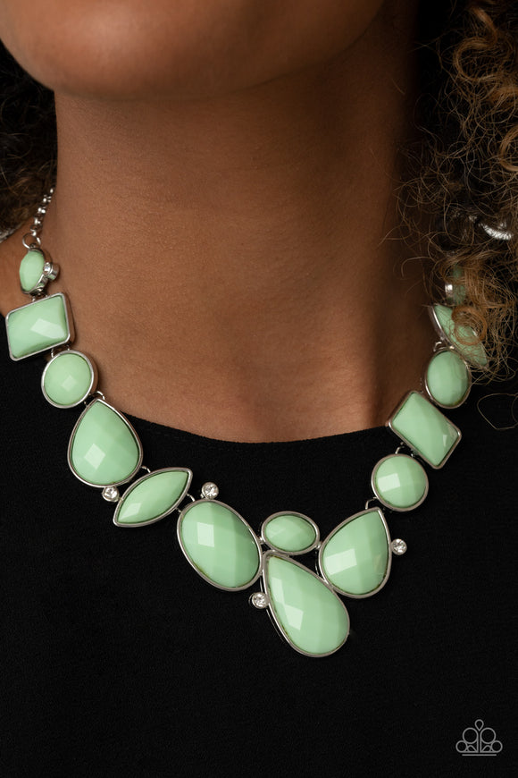Mystical Mirage - Green Necklace - Paparazzi Accessories