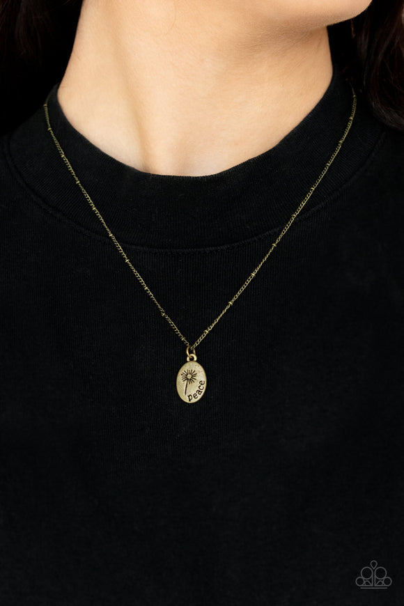 Be The Peace You Seek - Brass Necklace - Paparazzi Accessories