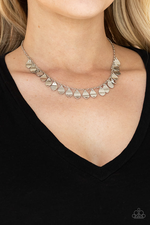Dainty DISCovery - Silver Necklace - Paparazzi Accessories