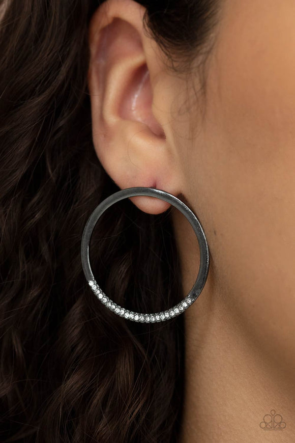 Spot On Opulence - Black Post Earrings - Paparazzi Accessories
