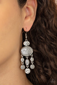 Get Your ARTIFACTS Straight - Silver Earrings - Paparazzi Accessories