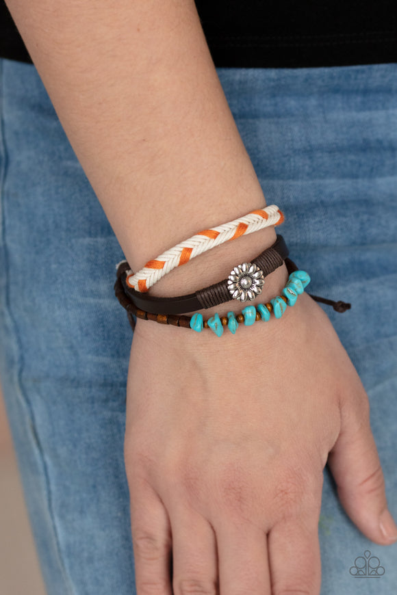 Terrain Trend - Orange Bracelet - Paparazzi Accessories