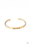 keep-calm-and-believe-gold-mens bracelet-paparazzi-accessories
