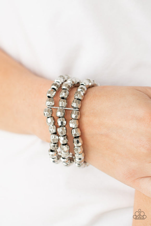 Magnetically Maven - Silver Bracelet - Paparazzi Accessories