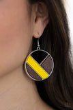 Dont Be MODest - Yellow Earrings - Paparazzi Accessories