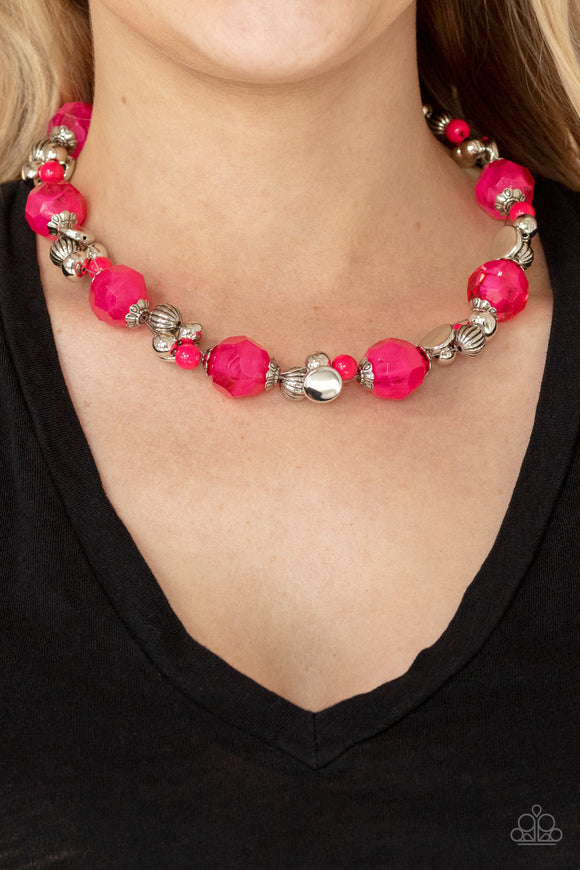 Vidi Vici VACATION - Pink Necklace - Paparazzi Accessories