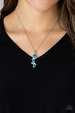 Classically Clustered - Blue Necklace - Paparazzi Accessories