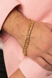 Game-Changing Couture - Gold Mens Bracelet - Paparazzi Accessories